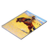 レミントン旧西馬とカウボーイ ノートブック (左側)