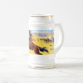 レミントン旧西馬とカウボーイ ビールジョッキ (正面右)