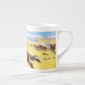 レミントン旧西馬とカウボーイ ボーンチャイナマグカップ (右)