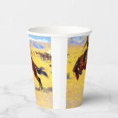 レミントン旧西馬とカウボーイ 紙コップ (右)