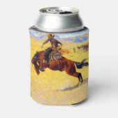 レミントン旧西馬とカウボーイ 缶クーラー (缶裏面)