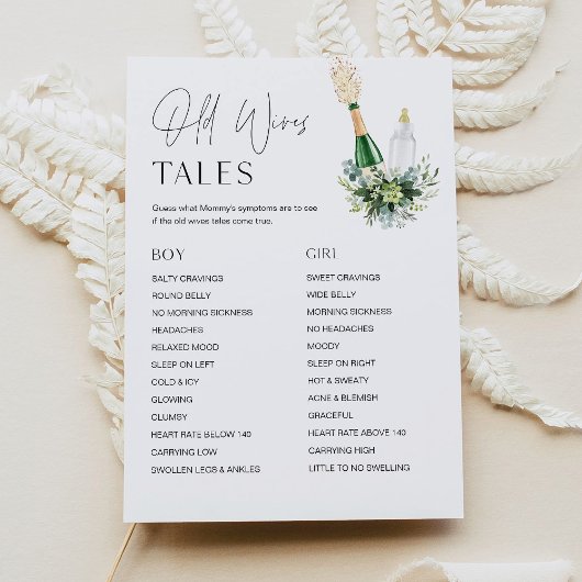 レミー オールド ワイズ テイルズ ベイビー シャワー ゲーム カード