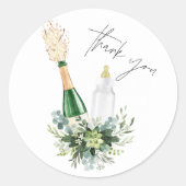 レミー ポッピン ボトル ベビーシャワー フェイバー ラウンドシール (正面)