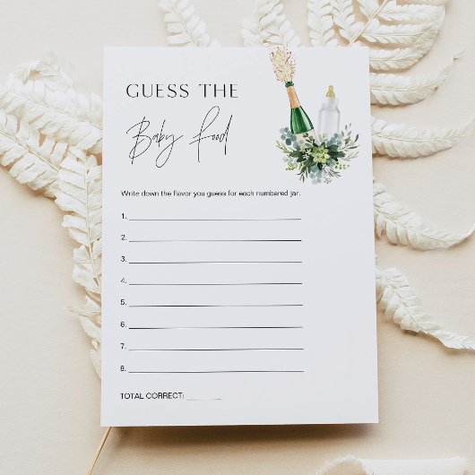 レミ ゲス・ザ・ベイビー・フード ベイビーシャワーパーティー ゲームカード 招待状