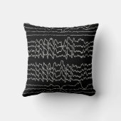 レムの睡眠の波の枕(黒) クッション (裏面)