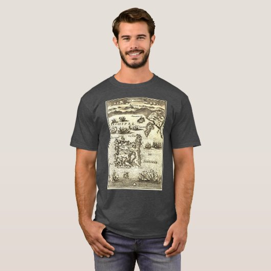 レムノスの古地図(スターリネン島) Tシャツ (正面フル)