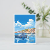 レムノスギリシャ美術ヴィンテージトラベルイラストレーション ポストカード (スタンド正面)