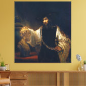 レムブラントによるホメロスの胸像を持つアリストテレス（1653年） キャンバスプリント (インサイチュ (リビング))