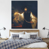 レムブラントによるホメロスの胸像を持つアリストテレス（1653年） キャンバスプリント (インサイチュ (寝室))