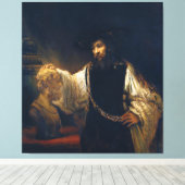 レムブラントによるホメロスの胸像を持つアリストテレス（1653年） キャンバスプリント (インサイチュ (ウッドフロア))