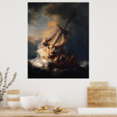 レムブラントのガリラヤ海の嵐 ポスター (キッチン)