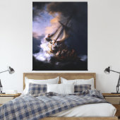 レムブラント・ヴァン・リジンによるガリラヤ海の嵐 キャンバスプリント (インサイチュ (寝室))