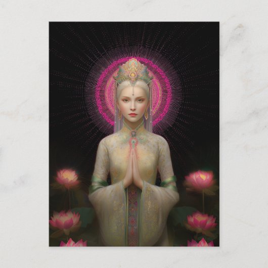 レムリアの愛の女神 高周波ポートレート ポストカード (正面)