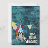 レムルスネイビー誕生日招待状 招待状 (裏面)