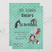 レムールの誕生日スター招待状 招待状 (正面/裏面)