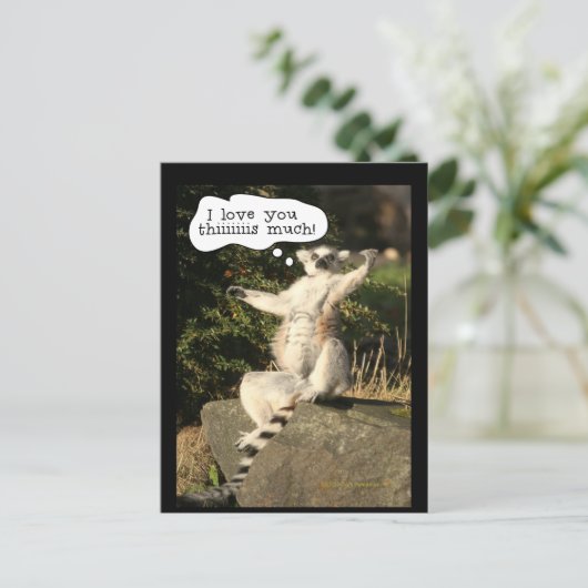 レムールは多くの父の日おもしろいあなたを愛する ポストカード (スタンド正面)