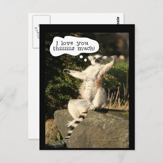 レムールは多くの父の日おもしろいあなたを愛する ポストカード (正面/裏面)