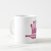 レムールキーパーハンドプリント コーヒーマグカップ (正面左)