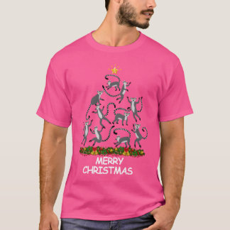 レムールクリスティマスリーメリークリスマスガール Tシャツ