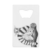 レムールスケッチ クレジットカード栓抜き (正面)