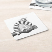 レムールスケッチ スクエアペーパーコースター (アングル)