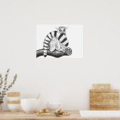 レムールスケッチ ポスター (キッチン)