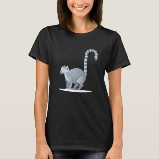 レムールリングや輪尾可愛い霊長類1 Tシャツ (正面)