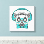 レムール |音楽愛好家 キャンバスプリント (インサイチュ (ウッドフロア))