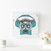 レムール |音楽愛好家 スクエア壁時計 (ホーム)