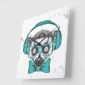 レムール |音楽愛好家 スクエア壁時計 (傾斜)