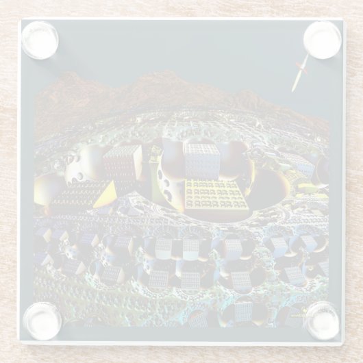 レム駅 ガラスコースター (裏面)