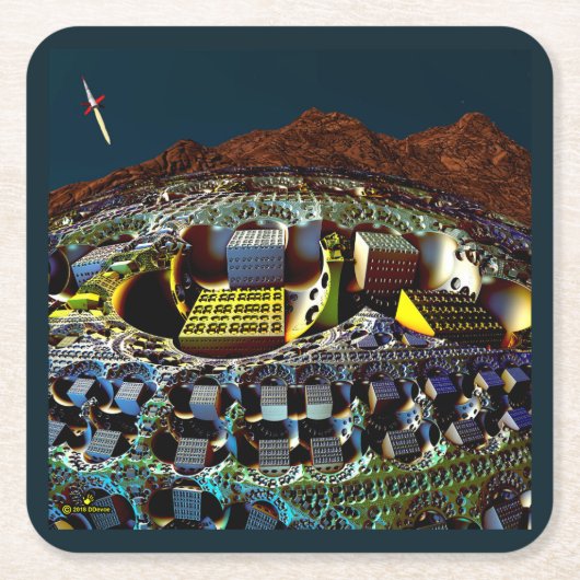 レム駅 スクエアペーパーコースター (正面)