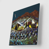 レム駅 スクエア壁時計 (傾斜)