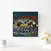 レム駅 スクエア壁時計 (ホーム)