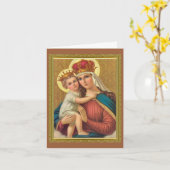 レメディーの聖母の祈りの絵像 カード (黄色い花)