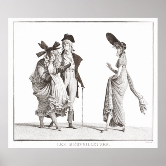 レメルヴェリーズアンティークフランスのファッションプリント ポスター (正面)