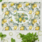 レモかわいらしンツリーの水彩 キッチンタオル (折り畳み)