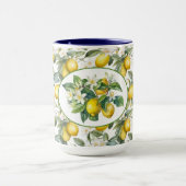 レモかわいらしンツリーウォーターカラーアート マグカップ (中央)