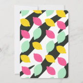 レモはっきりしたンスカラフルのベビーシャワー 招待状 (裏面)