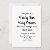 レモはっきりしたンスカラフルのベビーシャワー 招待状 (正面)