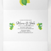 レモはっきりしたンリモンシ結婚ロ 三つ折り招待状 (内部中)