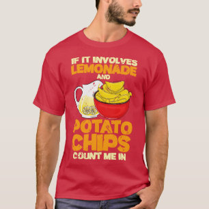 レモもしネードとポテトチップスを使う Tシャツ