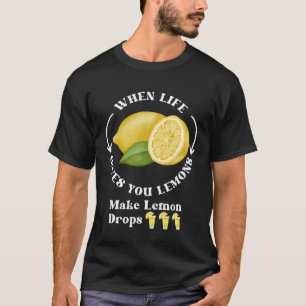 レモもしン与えのライフはレモンの滴を作る Tシャツ