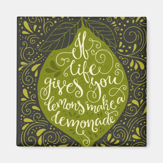 レモもしン与えズはレモネードを作る マグネット (正面)