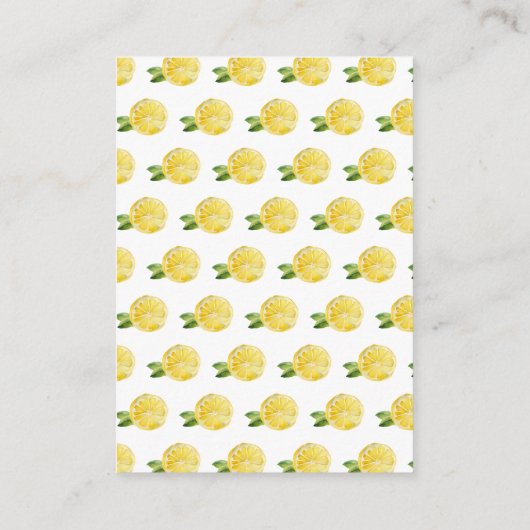 レモイタリアンンの緑のフレームウェディングレセプション エンクロージャーカード (裏面)