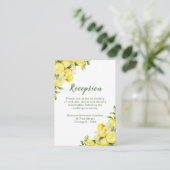 レモイタリアンンの緑のフレームウェディングレセプション エンクロージャーカード (スタンド正面)