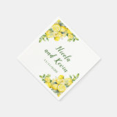 レモイタリアンンの緑のフレ結婚ーム スタンダードカクテルナプキン (角)