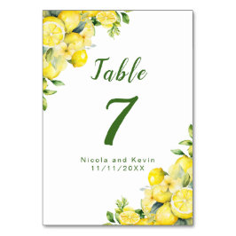レモイタリアンンの緑のフレ結婚ーム テーブルナンバー