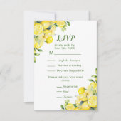 レモイタリアンンの緑のフレ結婚ーム 出欠カード (正面)