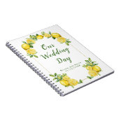 レモイタリアンングリーナリーフレームウェディングプランナー ノートブック (右側)